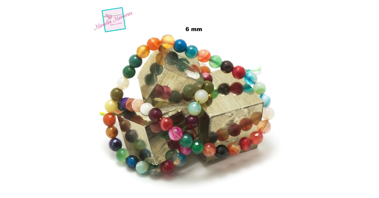 10 Perles En Pierre D'agate Ambre 6 Mm – Pour Création Bijoux, Neuf